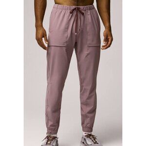 Fabletics Mens M The One Jogger Pants Anti-Stink Lightweight Quick Dry Mauve